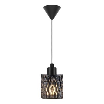 Nordlux - Luster na sajli HOLLYWOOD 1x E27/60W/230V, prečnik 10,8 cm, dimljena boja
