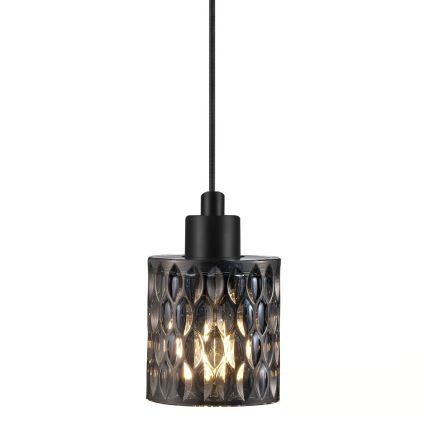 Nordlux - Luster na sajli HOLLYWOOD 1x E27/60W/230V, prečnik 10,8 cm, dimljena boja