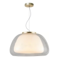 Nordlux - Luster na sajli JELLY 1xE27/40W/230V bela/prozirna, prečnik 39 cm