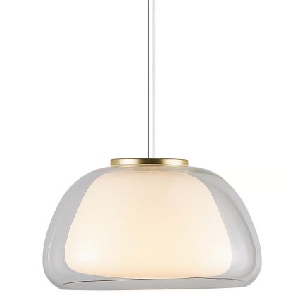 Nordlux - Luster na sajli JELLY 1xE27/40W/230V bela/prozirna, prečnik 39 cm