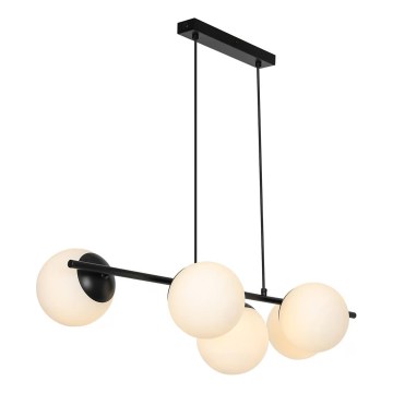 Nordlux - Luster na sajli LILLY 5xE14/10W/230V crna