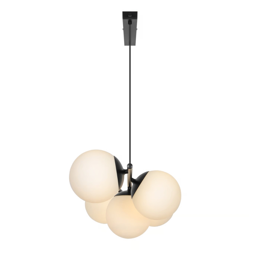 Nordlux - Luster na sajli LILLY 5xE14/10W/230V crna