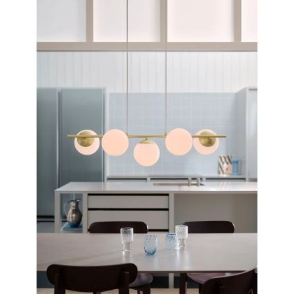 Nordlux - Luster na sajli LILLY 5xE14/10W/230V mesing