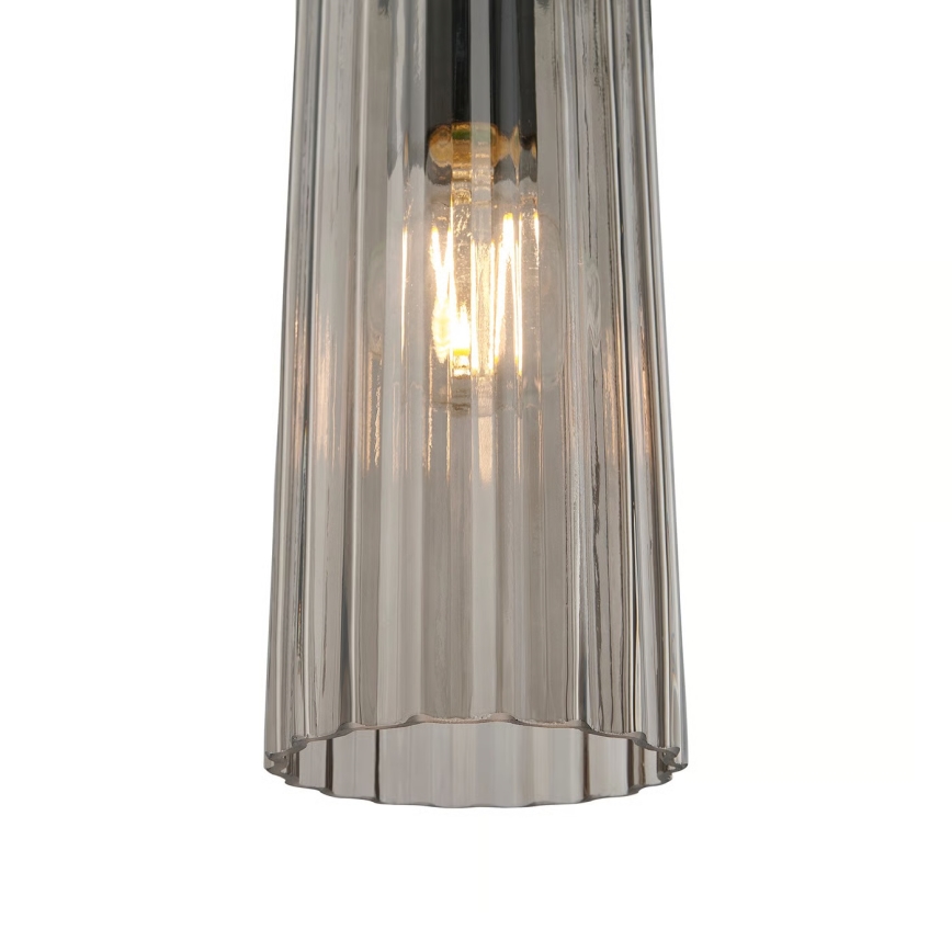 Nordlux - Luster na sajli MIELLA 3xE27/25W/230V crna/dimljena