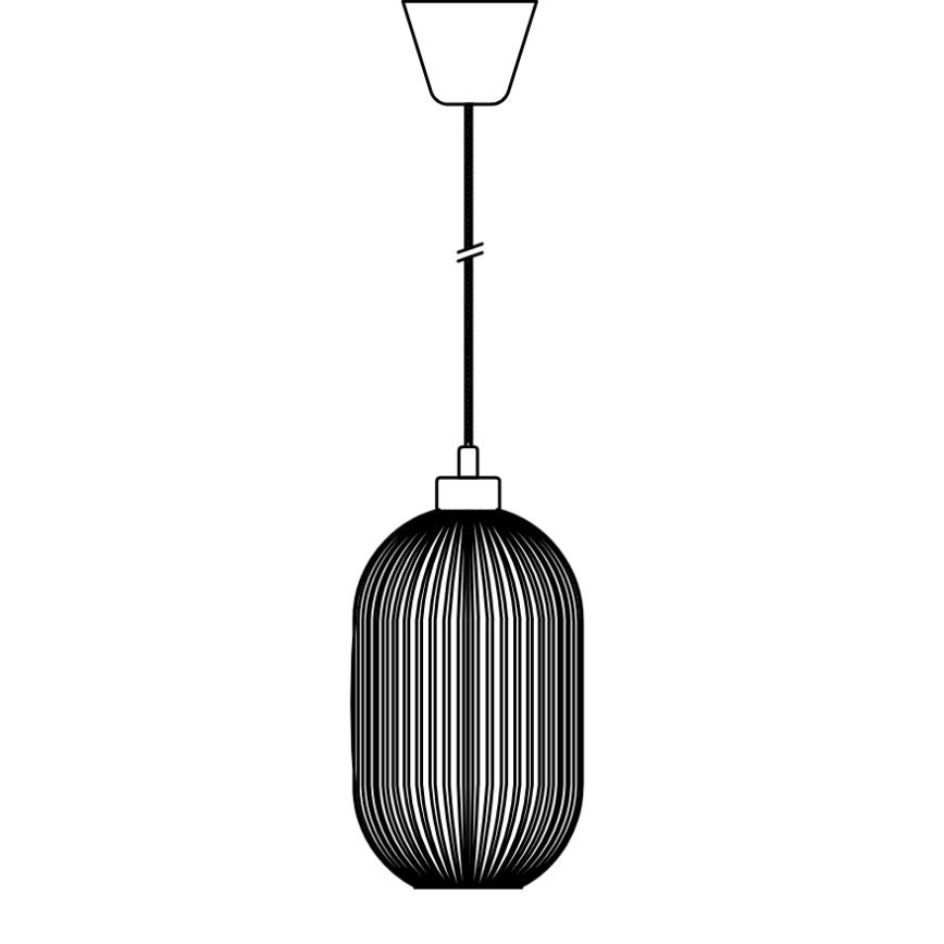 Nordlux - Luster na sajli MILFORD 1x E27/40W/230V, prečnika 20 cm