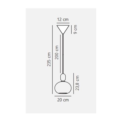 Nordlux - Luster na sajli NOTTI 1xE27/40W/230V siva