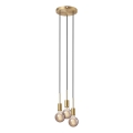 Nordlux - Luster na sajli PACO 3xE27/25W/230V mesing