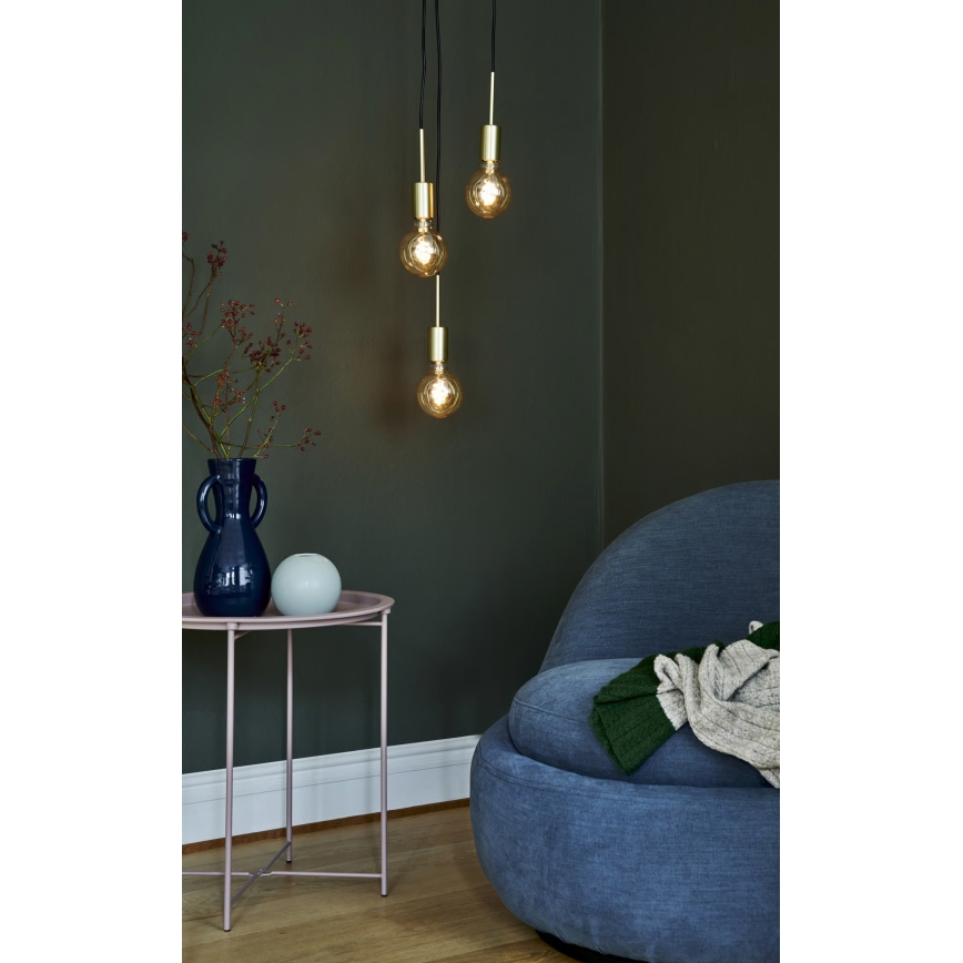 Nordlux - Luster na sajli PACO 3xE27/25W/230V mesing