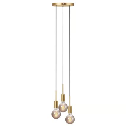 Nordlux - Luster na sajli PACO 3xE27/25W/230V mesing
