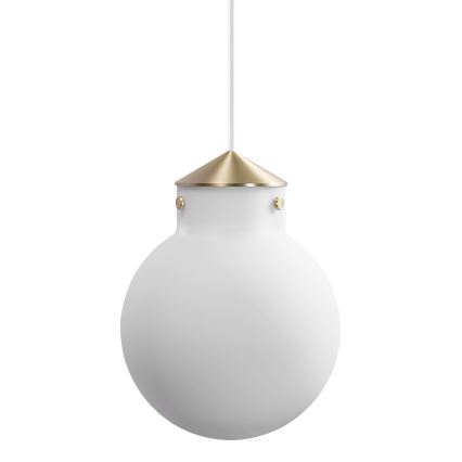 Nordlux - Luster na kablu RAITO 1xE27/25W/230V mesing/bela prečnik 22,5 cm