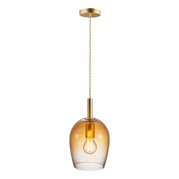 Nordlux - Luster na sajli UMA 1xE27/40W/230V prečnik 18 cm braon/dimljeno