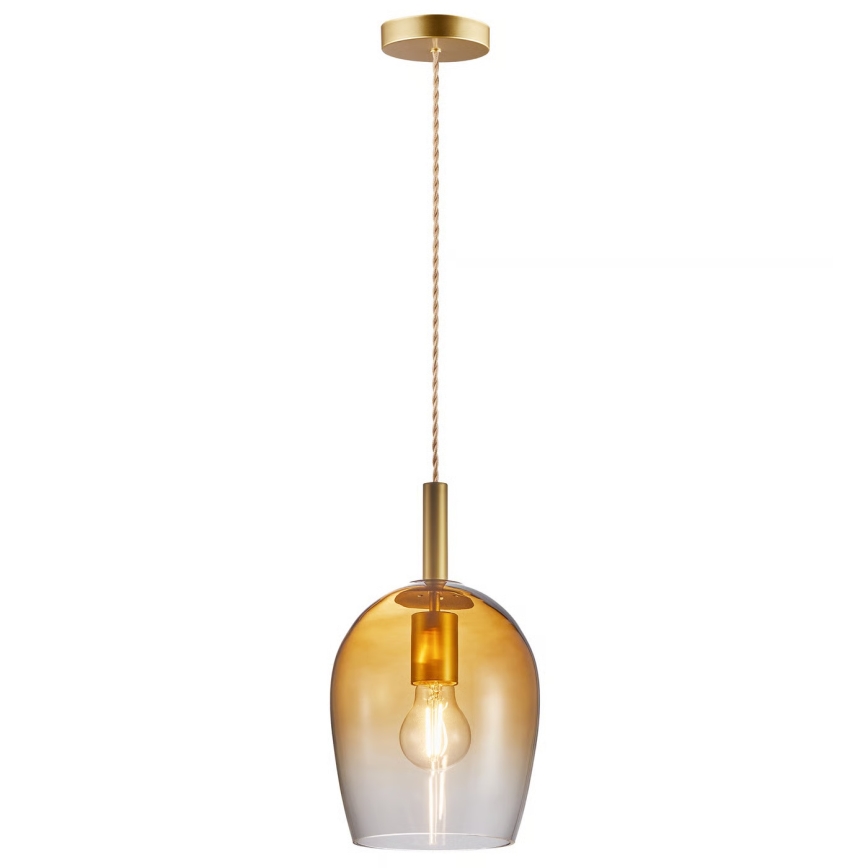 Nordlux - Luster na sajli UMA 1xE27/40W/230V prečnik 18 cm braon/dimljeno