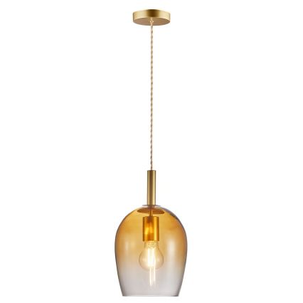 Nordlux - Luster na sajli UMA 1xE27/40W/230V prečnik 18 cm braon/dimljeno