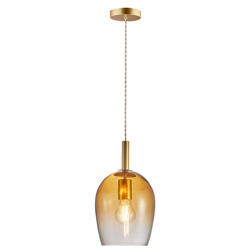 Nordlux - Luster na sajli UMA 1xE27/40W/230V prečnik 18 cm braon/dimljeno
