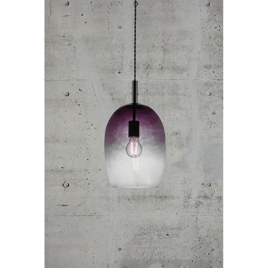 Nordlux - Luster na sajli UMA 1xE27/40W/230V prečnik 23 cm crna/zadimljena