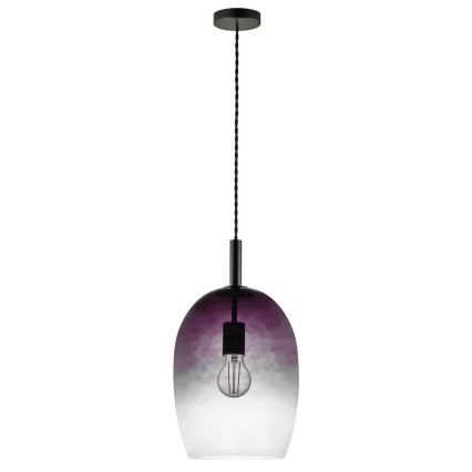 Nordlux - Luster na sajli UMA 1xE27/40W/230V prečnik 23 cm crna/zadimljena