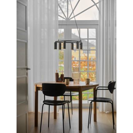 Nordlux - Luster na sajli VICO 6xGU10/5W/230V crna