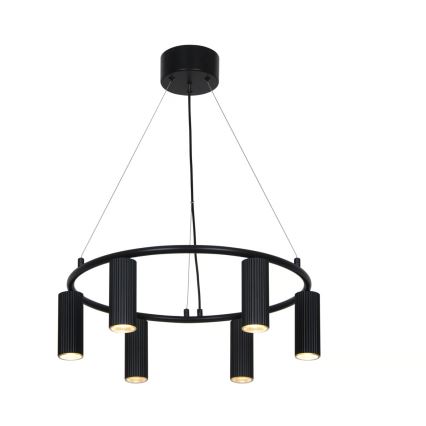 Nordlux - Luster na sajli VICO 6xGU10/5W/230V crna