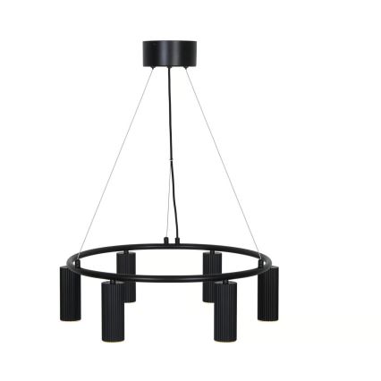 Nordlux - Luster na sajli VICO 6xGU10/5W/230V crna