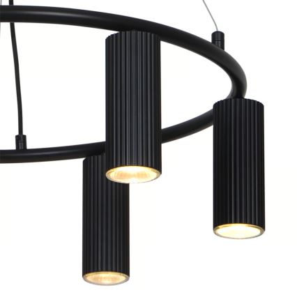 Nordlux - Luster na sajli VICO 6xGU10/5W/230V crna