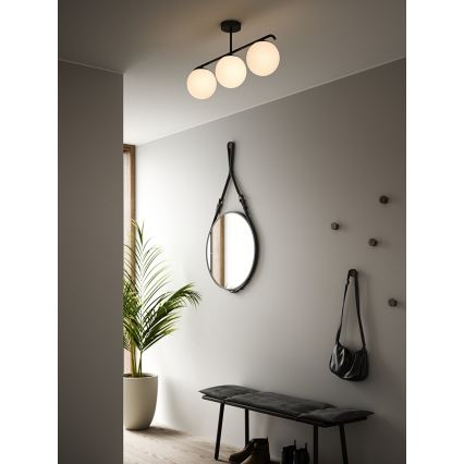 Nordlux - Luster na šipci GRANT 3xE14/25W/230V crna