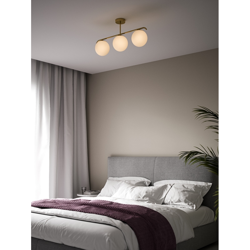 Nordlux - Luster na stalku GRANT 3xE14/25W/230V zlatna
