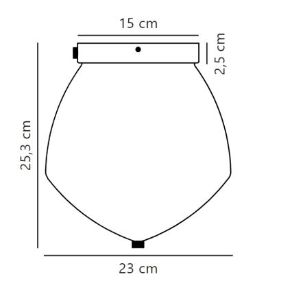 Nordlux - Plafonska svetiljka ORBIFORM 1xE27/40W/230V zlatna
