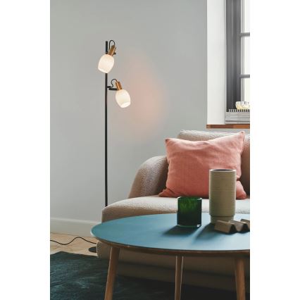 Nordlux - Podna lampa ARILD 2xE14/40W/230V crna