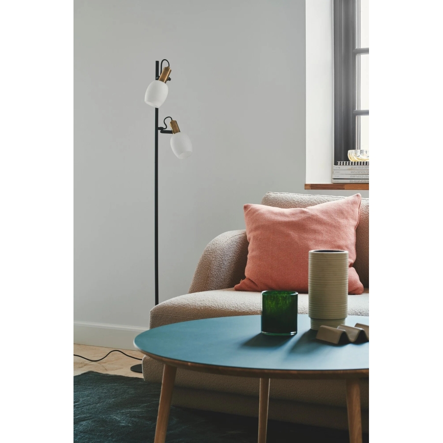 Nordlux - Podna lampa ARILD 2xE14/40W/230V crna