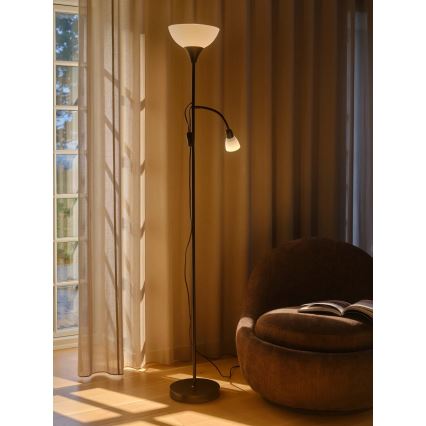Nordlux - Podna lampa LAURIA 1xE27/40W/230V + 1xE14/15W crna