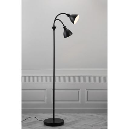 Nordlux - Podna lampa RAY 2xE14/25W/230V crna