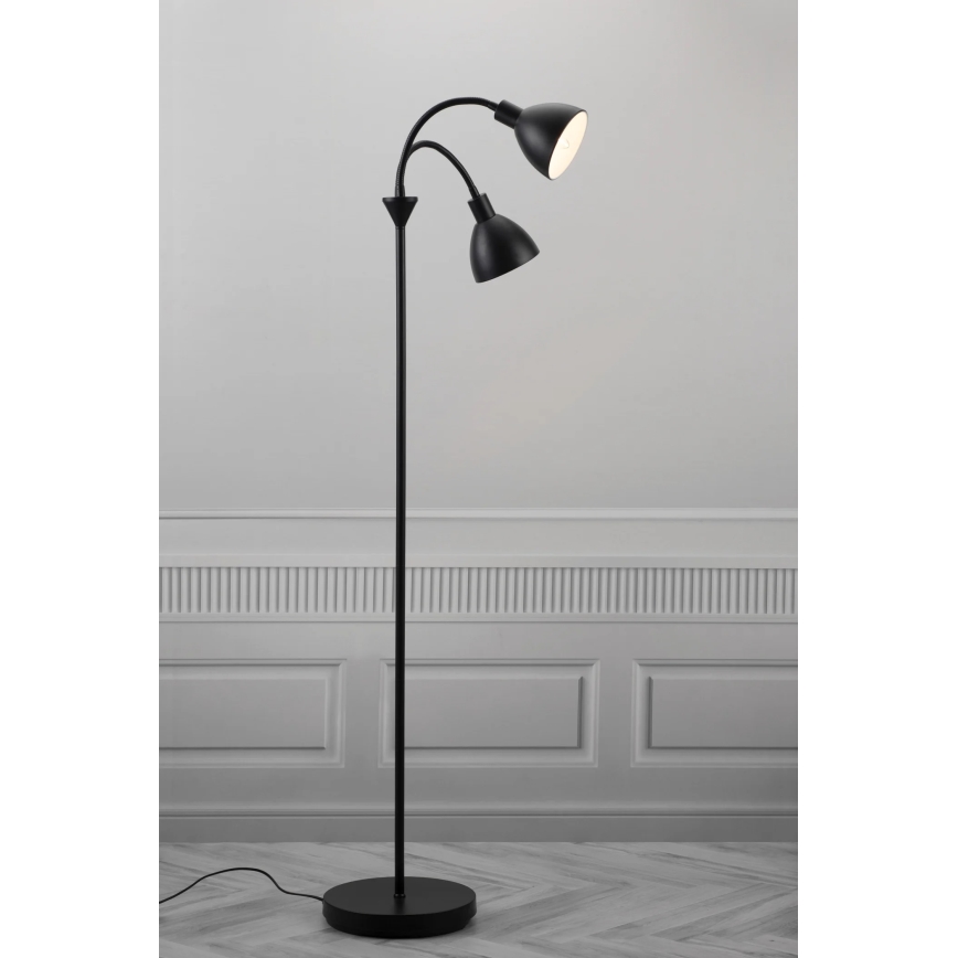 Nordlux - Podna lampa RAY 2xE14/25W/230V crna