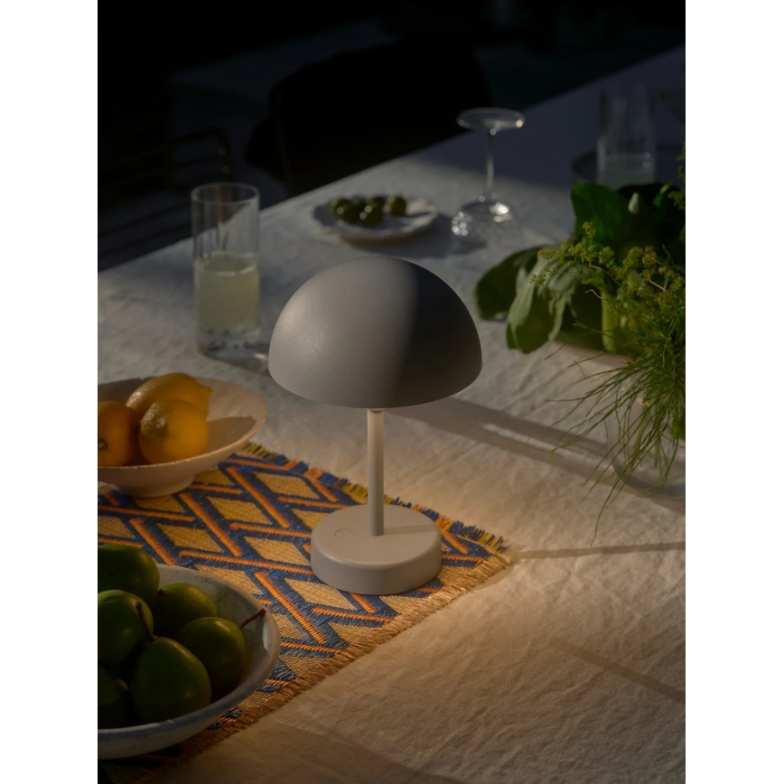 Nordlux - prigušiva LED punjiva spoljna stona lampa ELLEN LED/2,8W/3,7V 2200 mAh IP44 siva