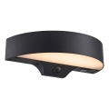 Nordlux - Solarno LED zidno svetlo sa senzorom MONAY, LED/5W/5V, 3000K, IP44, 2000 mAh, crno