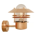 Nordlux - Spoljašnja zidna lampa BLOKHUS 1xE27/60W/230V IP54 bakrena
