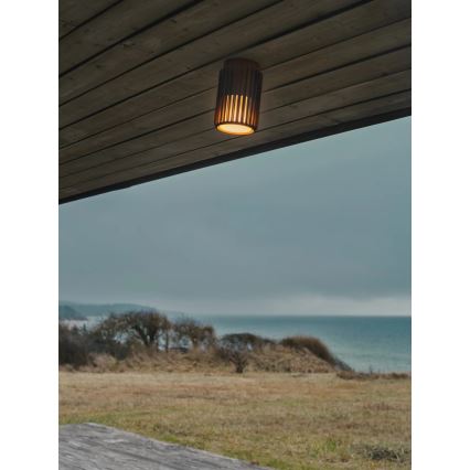 Nordlux - Spoljašnje plafonsko svetlo ALUDRA 1xE27/15W/230V prečnik 12,4 cm braon