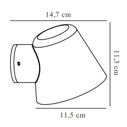 Nordlux - Spoljašnje zidno svetlo ALERIA 1xGU10/35W/230V IP44