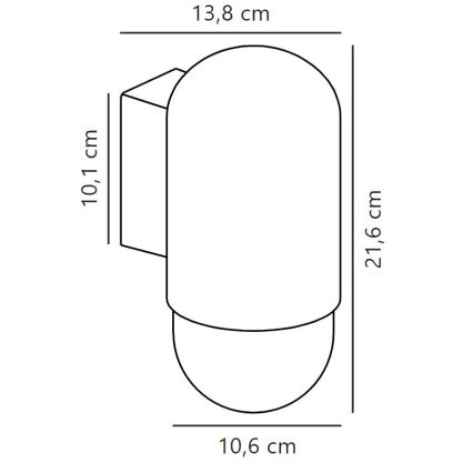 Nordlux - Spoljašnje zidno svetlo HEKA 1xE27/60W/230V IP54 crno