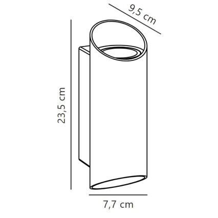 Nordlux - Spoljašnje zidno svetlo NICO 2xGU10/35W/230V IP54 antracit