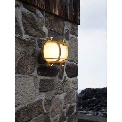 Nordlux - Spoljna zidna svetiljka HELFORD 1xE27/12,5W/230V IP64 mesing