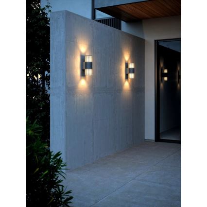 Nordlux - Spoljno zidno svetlo ALUDRA 2xE27/15W/230V IP54 antracit