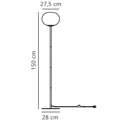 Nordlux - Stojeća lampa ALTON 1xE27/25W/230V zlatna