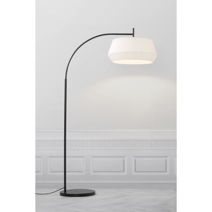 Nordlux - Stojeća lampa DICTE 1xE27/60W/230V crna/bela