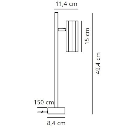 Nordlux - Stona lampa ALANIS 1xGU10/15W/230V crna