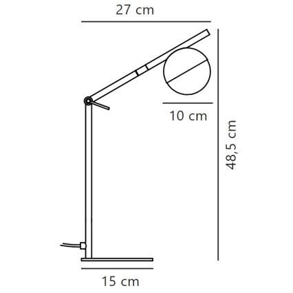 Nordlux - Stona lampa CONTINA 1xG9/5W/230V crna