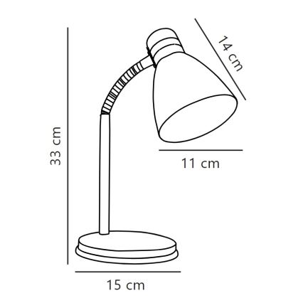 Nordlux - Stona lampa CYCLONE 1xE14/15W/230V bela
