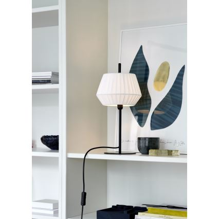 Nordlux - Stona lampa DICTE 1xE14/40W/230V bela/crna