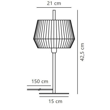 Nordlux - Stona lampa DICTE 1xE14/40W/230V bela/crna