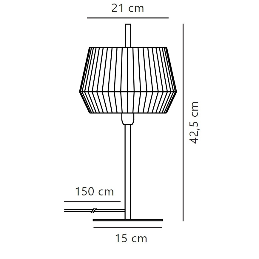 Nordlux - Stona lampa DICTE 1xE14/40W/230V bela/crna