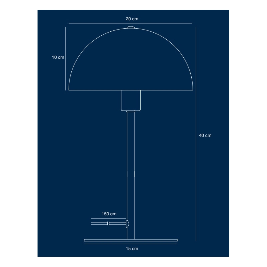 Nordlux - Stona lampa ELLEN 1xE14/40W/230V zlatna/crna